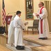 The presentation of Dave Johnson to the Bishop